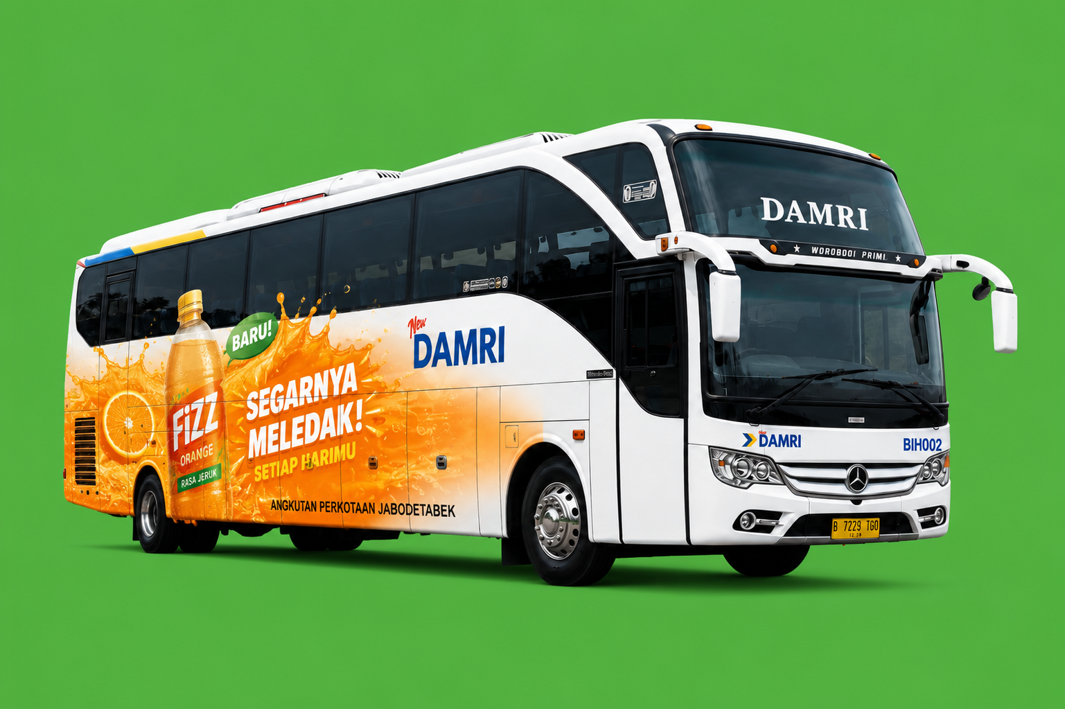 Area iklan eksterior bus DAMRI